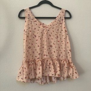 Rebecca Taylor Mia pleated pink ballet floral top
